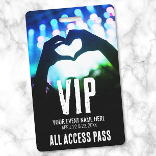 All Access Pass VIP Event ID Badge
