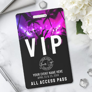All Access Pass Your Logo Event VIP ID Badge