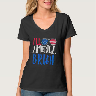 All Amerca Bruh Glasses - USA Flag 4th of July T-Shirt