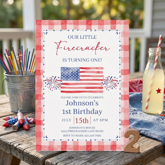 All American 1st Birthday Invitation (Creator Uploaded)