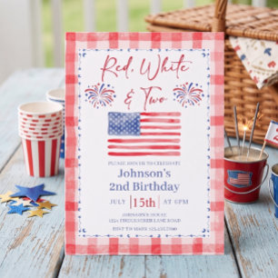 All American 2nd Birthday Invitation