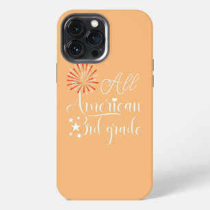 All American 3rd Grade Flag Hearts Teacher 4th Of iPhone 13 Pro Max Case