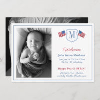 All-American 4th Of July Welcome Baby Boy Birth