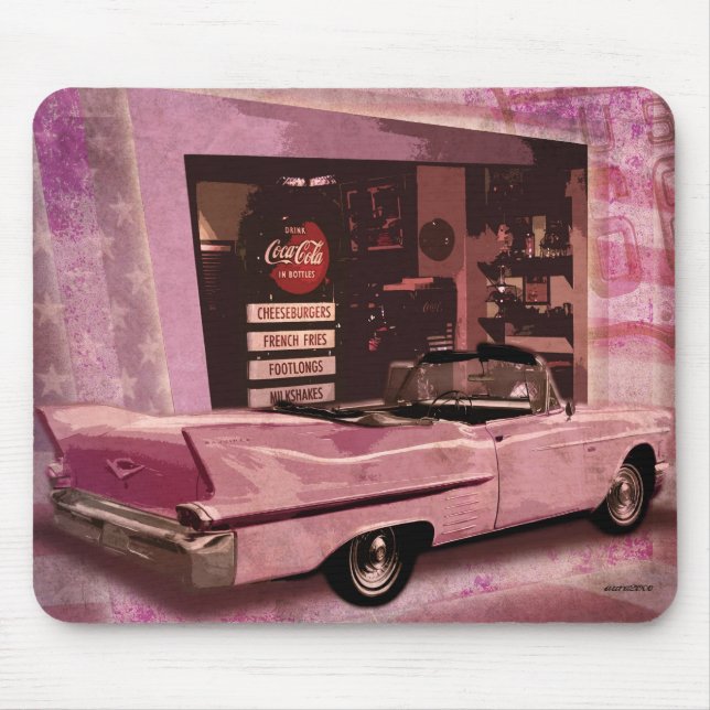 All American 50s Collage Mouse Mat (Front)