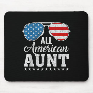 All American Aunt Matching Family Usa Patriotic 4t Mouse Mat