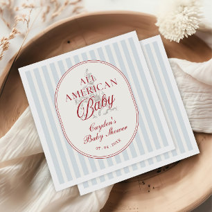 All American Baby July Fourth 4th Baby Shower Napkin
