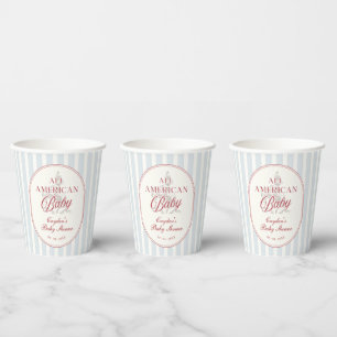 All American Baby July Fourth 4th Baby Shower Paper Cups