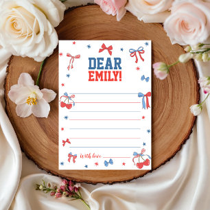 All American Baby Patriotic Time Capsule Invitation