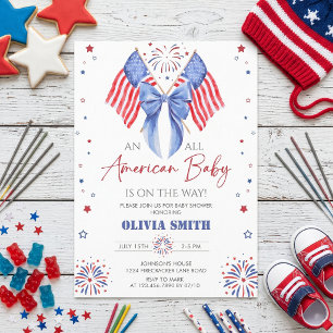 All American Baby Shower Invitation