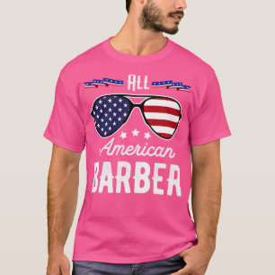 All American Barber 4th Of July Sunglasses T-Shirt