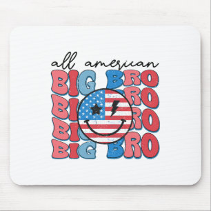 All American Big Bro Groovy Matching Family 4th Of Mouse Mat