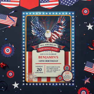 All American Birthday Party Invitation