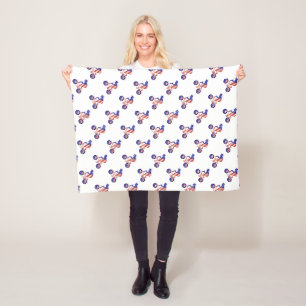 All-American BMX Rider Fleece Blanket