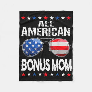 All American Bonus Mum 4th Of July Sungles Family Fleece Blanket