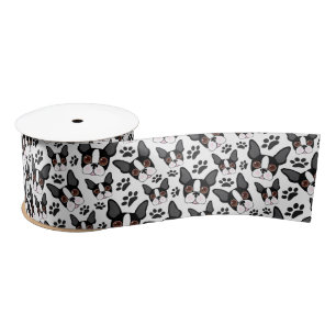 All American Boston Terrier Pet Puppy Dog Satin Ribbon