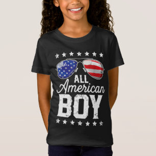 All American Boy 4th of July Boys Kids Sunglasses  T-Shirt