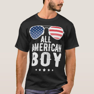 All American Boy 4th of July US Patriotic Pride  T-Shirt