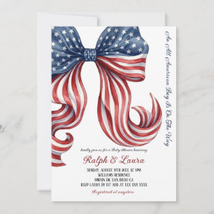 All American Boy Baby Patriotic Baby Shower  Invitation