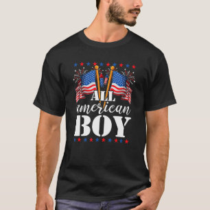 All American Boy Fireworks Usa Flag 4th Of July 20 T-Shirt