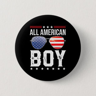All American Boy Matching Family Fourth 4th Of Jul 6 Cm Round Badge