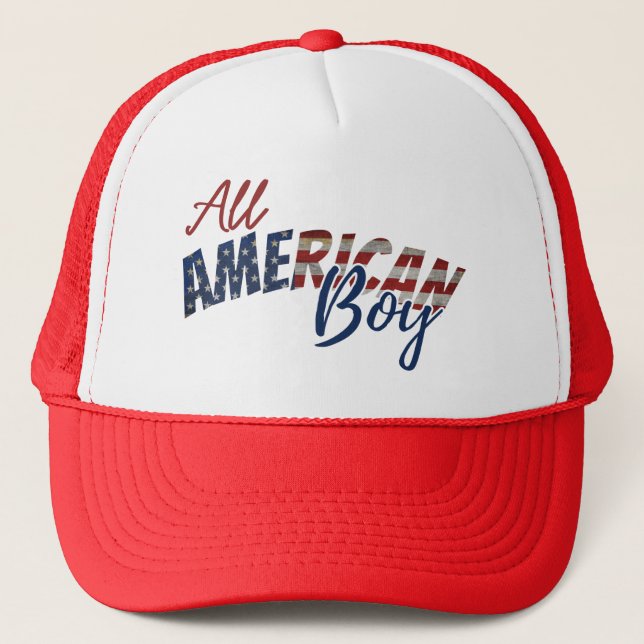 ALL AMERICAN BOY  TRUCKER HAT (Front)