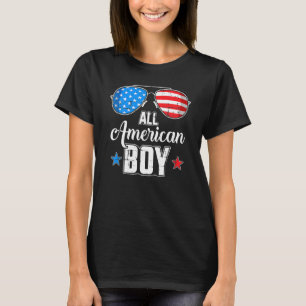 All American Boy Us Flag Sunglasses For Matching 4 T-Shirt