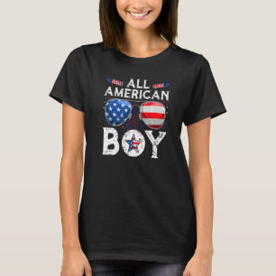 All american boy US flag sunglasses for matching 4 T-Shirt