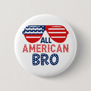 All american bro 6 cm round badge