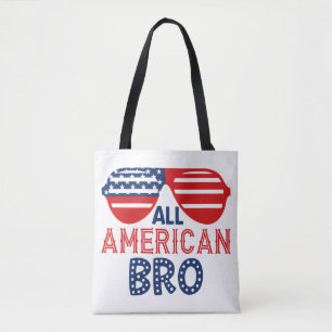 All american bro tote bag