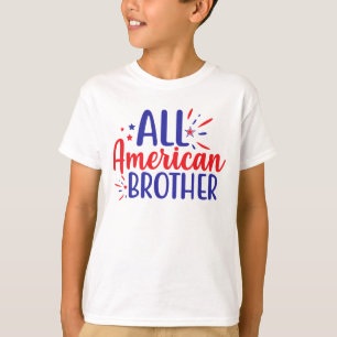All American Brother 4th July T-Shirt for Kids