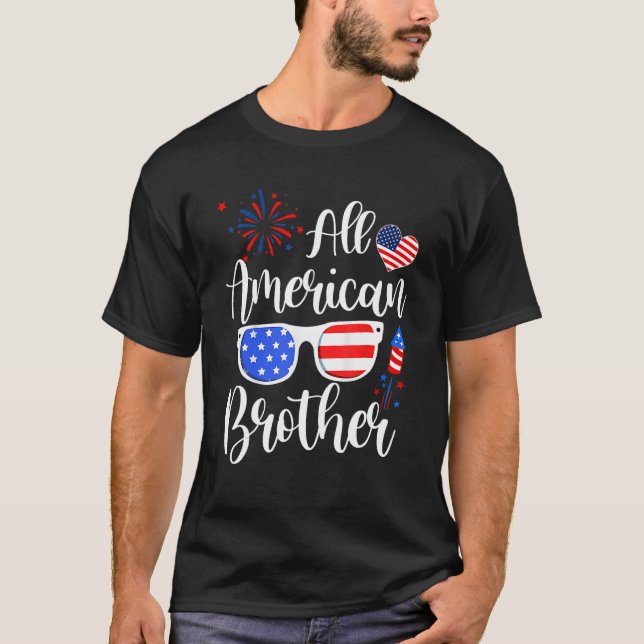 All American Brother 4th Of July Memorial Day Matc T-Shirt (Front)