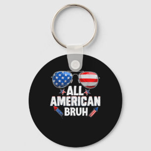 All American Bruh 4th Of July Boys  Key Ring
