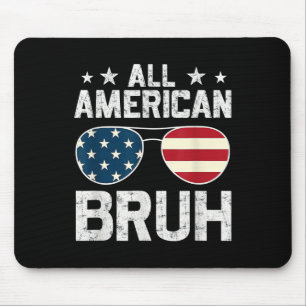 All American Bruh 4th Of July Boys Patriotic Mouse Mat