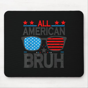 All American Bruh Cool Sungles 4th Of July Boy Tee Mouse Mat