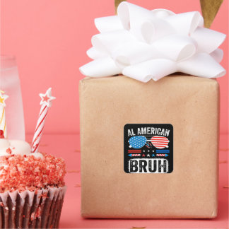 All American Bruh Funny Patriotic Meme Sticker