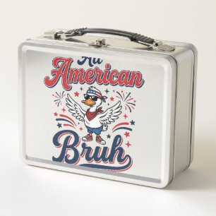 All American Bruh Patriotic Duck Vintage Shirt_1 Metal Lunch Box