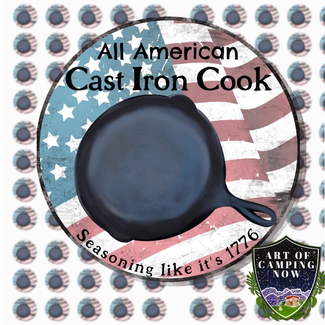 All American Cast Iron Cook  Classic Round Sticker (Creator Uploaded)