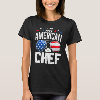 All American Chef 4th Of July American Flag T-Shirt