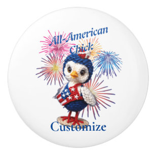 All-American Chick Thunder_Cove  Ceramic Knob