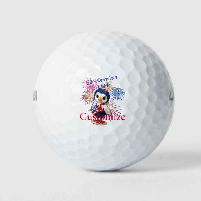 All-American Chick Thunder_Cove  Golf Balls (Front)
