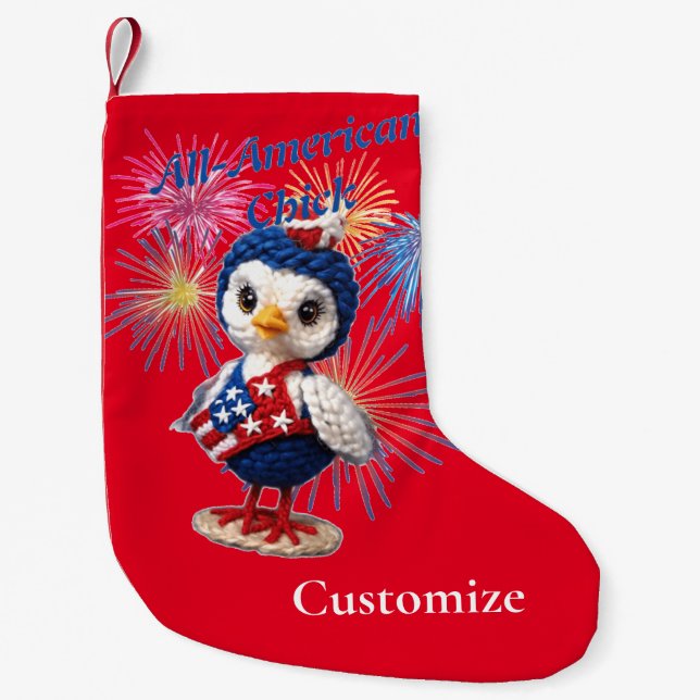 All-American Chick Thunder_Cove  Small Christmas Stocking (Front)