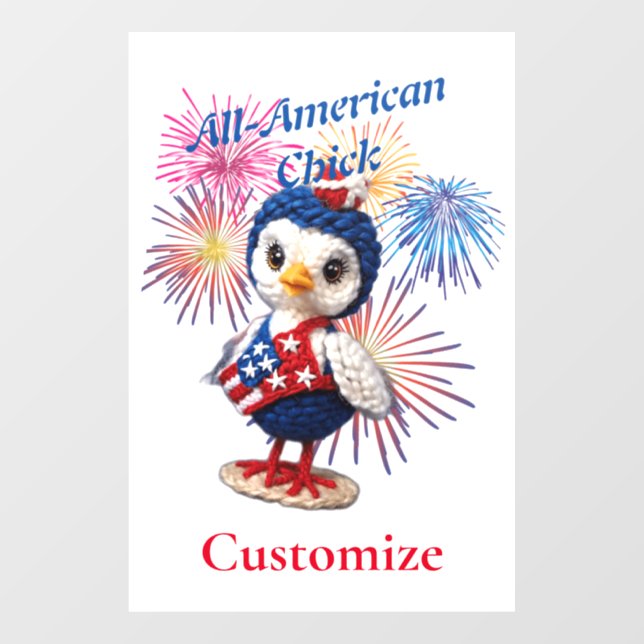 All-American Chick Thunder_Cove  Window Cling (Sheet)