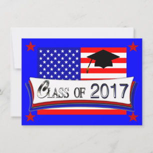 All American Class Of 2017 Graduation Invitations