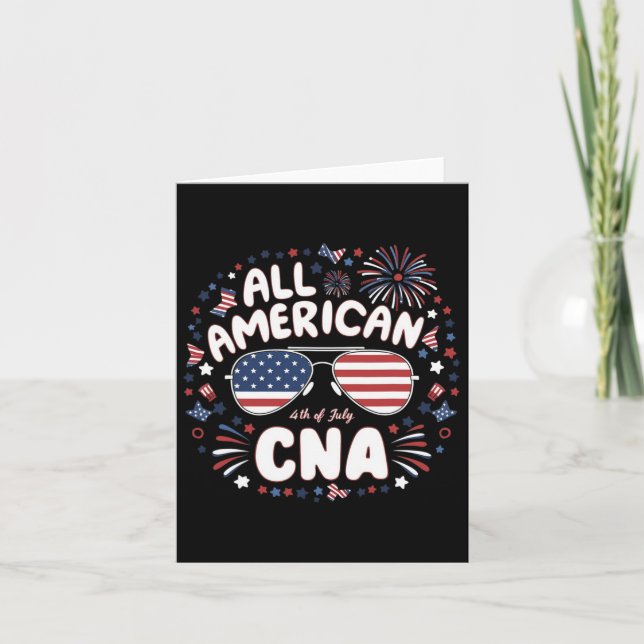 All American Cna 4th Of July  Card (Front)