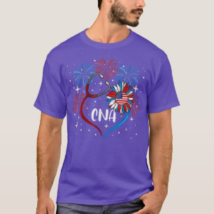 All American CNA Life American Flag Sunflower 4th T-Shirt