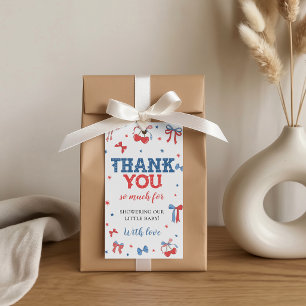All American Coquette Bow Favour Gift Tags