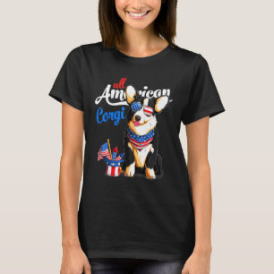 All American Corgi Usa Sunglasses 4th Of July Tric T-Shirt