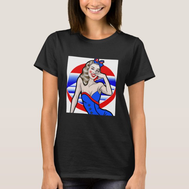 All American Cutie Independence day July 4 Patriot T-Shirt (Front)