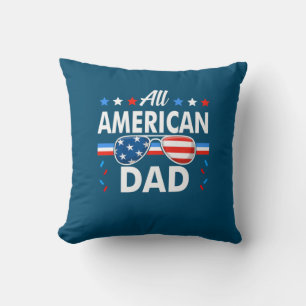 All American Dad 4th of July Family Matching Cushion