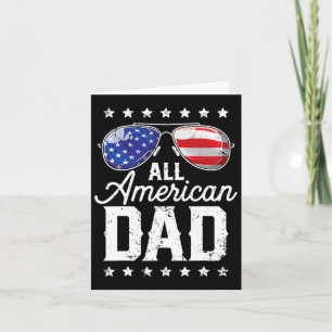 All American Dad 4th Of July Father's Day Sungles Card